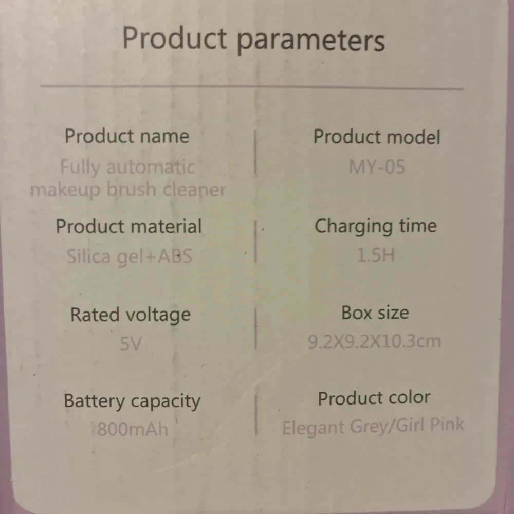 Fully Automatic Makeup Brush Cleaner